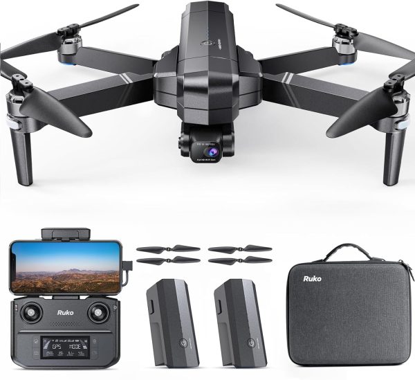 Ruko F11GIM2 Drones with Camera for Adults 4K, 64Mins Flight Time, Gimbal & EIS 4K Camera, 9842ft Digital video Transmission, GPS Auto-return Professional Quadcopter, Level 6 Wind Resistance - Image 2