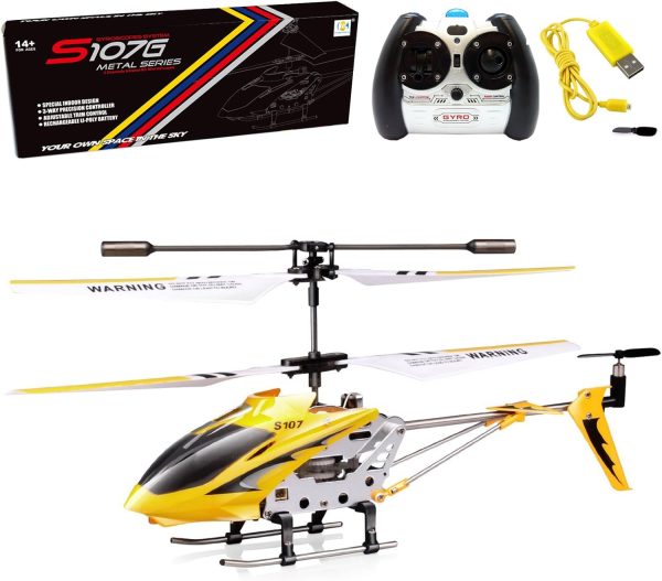 Cheerwing S107/S107G Phantom 3CH 3.5 Channel Mini RC Helicopter with Gyro Yellow - Image 2