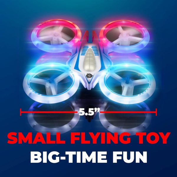 Force1 UFO 4000 Mini Drone for Kids - LED Remote Control Drone, Small RC Quadcopter for Beginners, 2.4GHz Remote Control, 360 Flips, 2 Speed UFO Drone, 2 RC Drone Toy Batteries, Flying Drones for Kids - Image 7