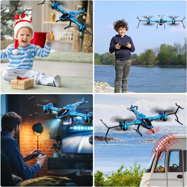 VATOS RC Helicopter 2.4G, All in 1 Remote Control Helicopter Super Function 360° Flip, Obstacle Avoidance, Altitude Hold, One Key take Off/Landing, RC Plane Toy Gifts for Kids Adults - Image 8