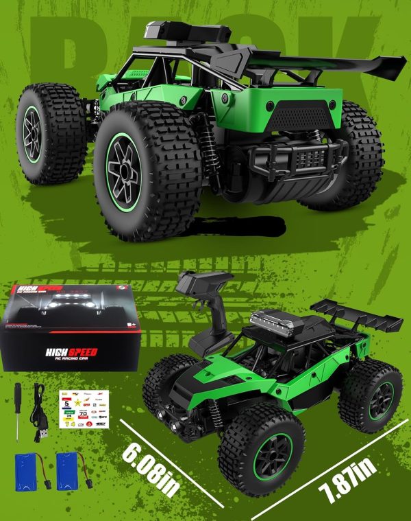 1:20 Scale Remote Control High Speed All Terrain Electric Toy Car, 30 Km/h, LED Headlights, Rechargeable Battery, Gift for Kids and Adults - Image 8