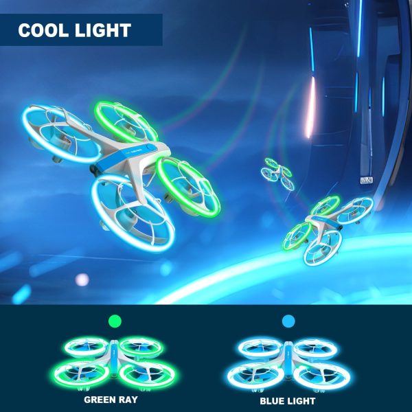 4DRC Mini Drone with 1080P HD FPV Camera for kids,RC Hobby Quadcopter Toys Gifts for Adults beginner,One Key Take Off/Land,Gravity Control,360° Flip,Colorful LED Light - Image 8