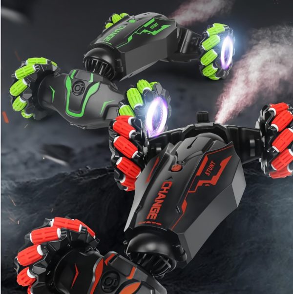 Upgraded Hand Gesture Sensing RC Stunt Car with Lights Music, Spray Fog Gesture RC Car Remote Controll Transformed Car 360° Spins All Terrains Monster Truck for Boys - Image 4