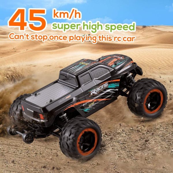 GoolRC 16889A RC Car, 1:16 Scale Remote Control Car, 4WD 45KM/H High Speed RC Truck with Brushless Motor, 2.4GHz All Terrain Off Road RC Crawler, Electric Vehicle Toy for Kids and Adults (Blue) - Image 5