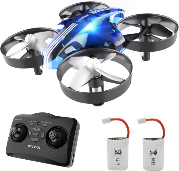 Mini Drone for Kids & Beginners, Indoor Portable Hand Operated/RC Nano Helicopter Quadcopter with Auto Hovering, Headless Mode & Remote Control, Children's Day Gift for Boys and Girls -Blue - Image 2