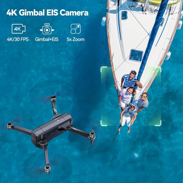 Ruko F11GIM2 Drones with Gimbal+EIS 4K Camera for Adults, 96 Min Long Flight Time 9800ft Long Range FPV, Auto Return Home with GPS, Foldable Quadcopter, FAA Remote ID Compliant - Image 5