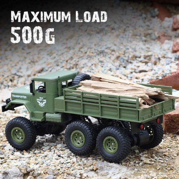 XINGRUI 50 Minutes Playing Time RC Military Truck, JJRC Q69 Off-Road Remote Control Car 2.4Ghz 4WD 1:18 Scale Toy Vehicle for Kids Children Boy Gift - Image 4