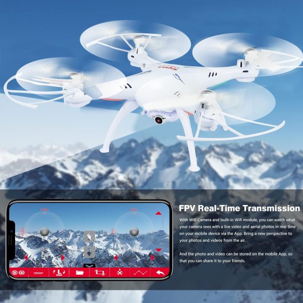 Cheerwing Syma X5SW-V3 FPV Drone with 720P Camera for Adults and Kids, One Key Start, Altitude Hold, Custom Flight - Image 3