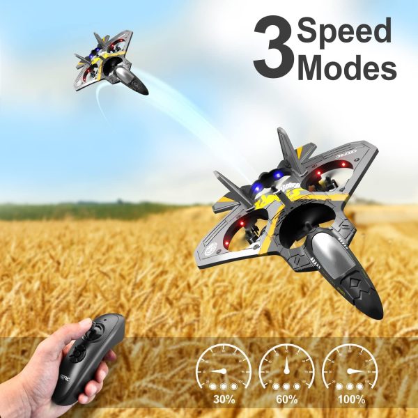 4DRC V17 RC Plane Remote Control Plane 2.4Ghz Foam RC Airplanes Helicopter Quadcopter for Adults Kids,Spinning Drone,Gravity Sensing,Stunt Roll,Cool Light,Gifts for Kids Boys - Image 4