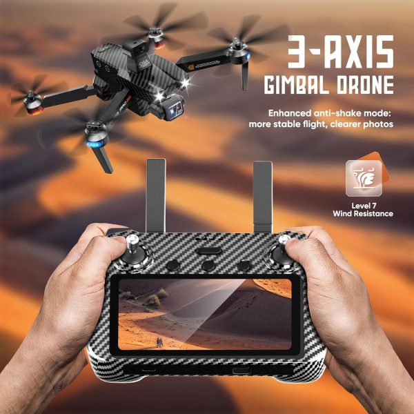 GPS Drone with 8K EIS Camera, 3-Axis Gimbal, Drones with Camera for Adults with Airdrop, 20000FT Transmission Range, Max Speed 50KM/H, 96Mins Max Flight Time, FAA-Compliant - Image 3