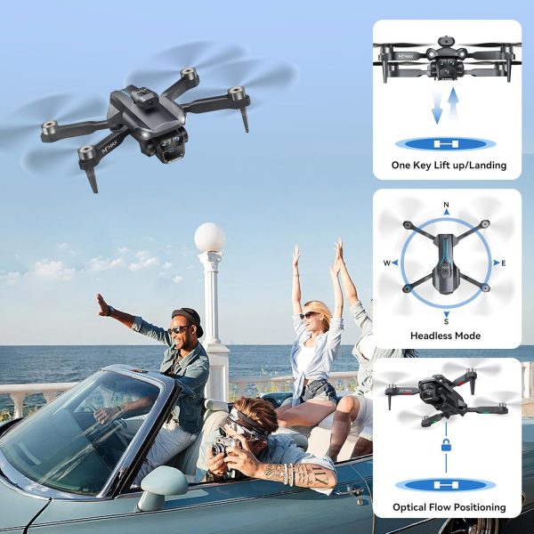 Drone with Brushless Motor 1080P HD Camera for Beginners Adults, M°max Foldable FPV Drone 2 Batteries with One Button Take Off, Headless Mode, 360° Flips, Toys Drone for Boys Girls - Image 5