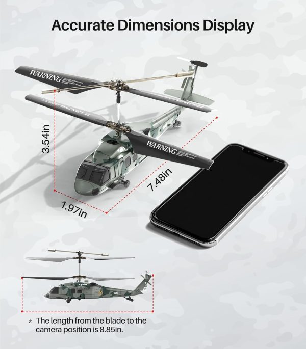 SYMA RC Helicopter, S54H Military Remote Control Helicopter for Kids with One-Key Start/Landing, Altitude Hold, Upgraded Protection System, 3.5 Channel, Helicopter Toy for Boys and Girls - Image 6