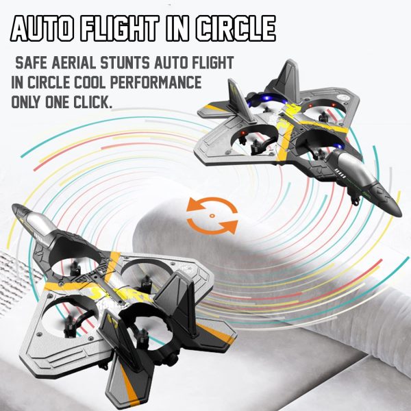 4CH Remote Control Plane, RC Jet Plane for Kids and Adults - 4 Channel,2 Battery LED Light Remote Control Airplane Fighter,Rechargeable Battery,Low Battery Alarm,Easy to Fly Drone Gift for Boys&Girls - Image 9