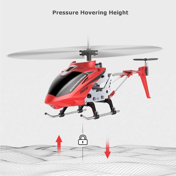 POCO DIVO S107H Altitude Hold 2.4Ghz RC Helicopter One-Key Launching/Landing Beginner Flight Mini 3CH Metal Gyro Heli, Red - Image 9