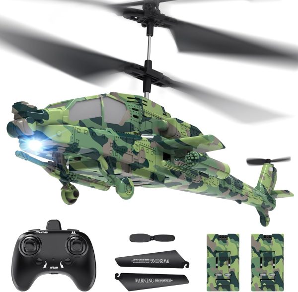 RC Helicopter, Remote Control Helicopter (AH-64) for Kids, 2.4GHz RC Plane, 40+ Min Flight Time, LED Lights & Altitude Hold, Kids Toy for Ages 8-12, RC Airplane for Children - Image 2