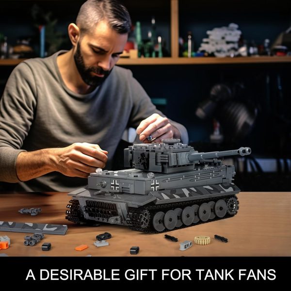 Mould King MOC Tiger Tank Building Blocks Set, Remote APP Control Military Vehicle Construction Block Kits, Adult Collectible Model Tanks Sets, Boy Toys for Birthday Gifts(800 Pieces) - Image 8