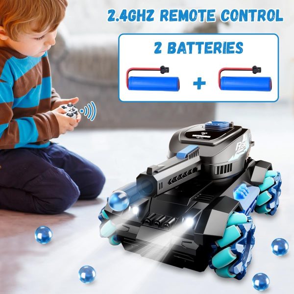 RC Crawler, Gesture Sensing RC Stunt Car, Remote Control Car with Cool Light and Music 360°Rotating 2 Control Modes, Hand Controlled RC Car That Shoots Gifts Toys for Kids and Boys - Image 9