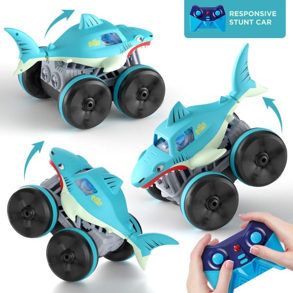 MaxTronic Remote Control Car Amphibious, 2.4 GHz 4WD 1:14 Scale All-Terrain Waterproof Remote Control Monster Truck, RC Boat Shark Car Toys for 3-12 Years Old Boys Girls - Image 5