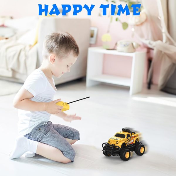 Remote Control Car for Boys 4-7, 1:43 Scale Mini RC Car for Kids 3-5, Car Toys Truck Xmas Birthday Gifts for Toddlers 3 4 5 6 7 Year Old Boys (Yellow) - Image 7