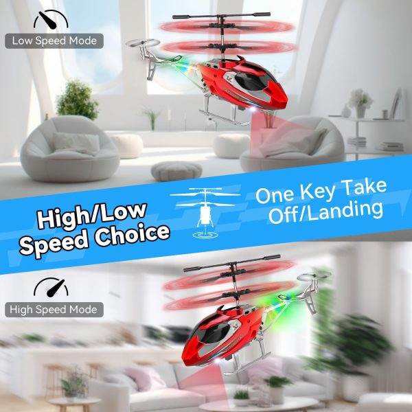 Remote Control Helicopter for Kids,Altitude Hold RC Helicopters with Gyro & LED Light,2.4GHz Radio Controlled Aircraft Indoor Toy with 3.5 Channel,High&Low Speed,Gift for Boys Adults Beginner - Image 4