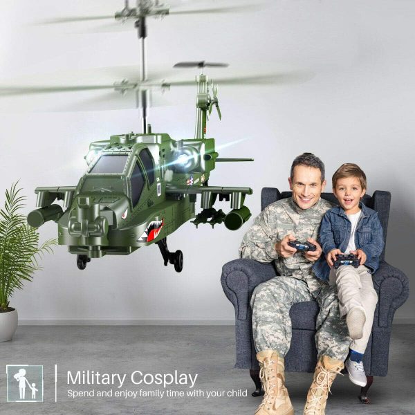 POCO DIVO Apache AH-64 Helicopter RC Flight Infrared 3CH AH64 S109 Gyro Military Aircraft Model S109G - Image 10