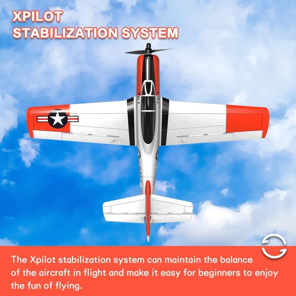 RC Plane 4 Channel Remote Control Airplane, Ready to Fly RC Airplane with Xpilot Stabilization System and One Key Aerobatic for Beginners Adult - Image 6