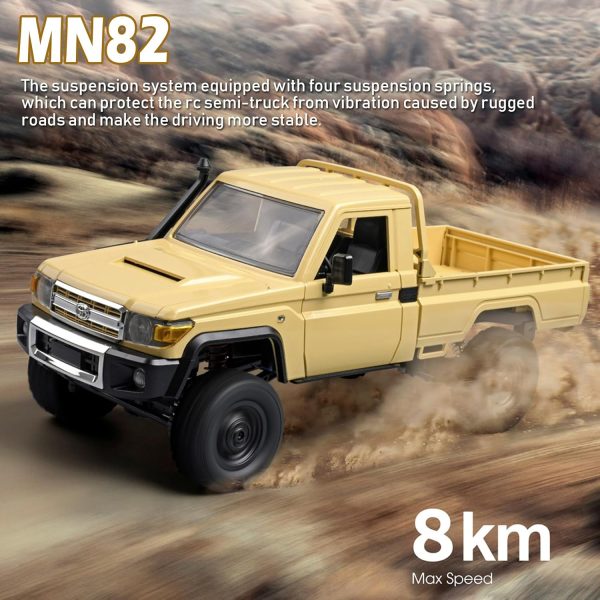 1/12 RC Crawler MN82 RC Car RC Rock Crawler RC Truck 4x4 with 3 Upgraded 1200mah Battery 2.4GHz Remote Control Truck 4WD Off-Road Pick-up Truck RTR 280 Strong Magnetic Motor - Image 7