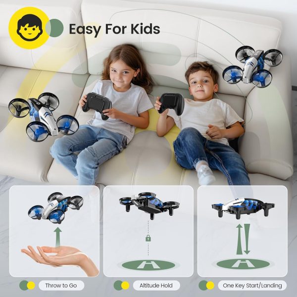 Holy Stone HS210T Drones for Kids, 2 IN1 MINI Indoor Drone with Land & Fly Mode, Four Posture Deformations RC Quadcopter with 3D Flip, Auto Hovering, Christmas Birthday Toy Gift for Boys and Girls - Image 7