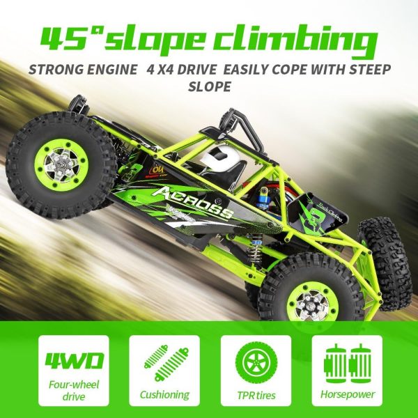 WLtoys RC Cars 1/12 Scale 2.4G 4WD High Speed Electric All Terrain Off-Road Rock Crawler Climbing Buggy RTR for Kids and Adults - Image 3