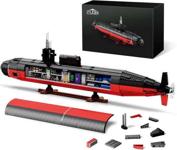 ZYLEGEN Submarine Military Building Toy, Sea Nuclear Submarine Warship Building Block, Creative Ocean Battleship Building Kit for Boys and Girls, Christmas, Halloween, Birthday Gift(2988Pcs) - Image 2