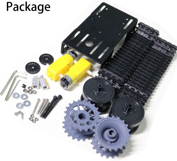 Premium Robot Tank Car Chassis TT02 for Arduino Raspberry Pie, Tracked Caterpillar Clawler by Microbit Python DIY STEAM, RC Robotic Platform with 2pcs DC TT Motor, Robotics Model for Remote Control - Image 3