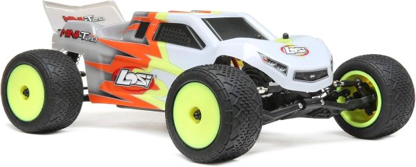 Losi 1/18 Mini-T 2.0 2 Wheel Drive Stadium RC Truck Brushed Ready to Run Battery Receiver Charger and Transmitter Included Gray/White LOS01015T3 - Image 4