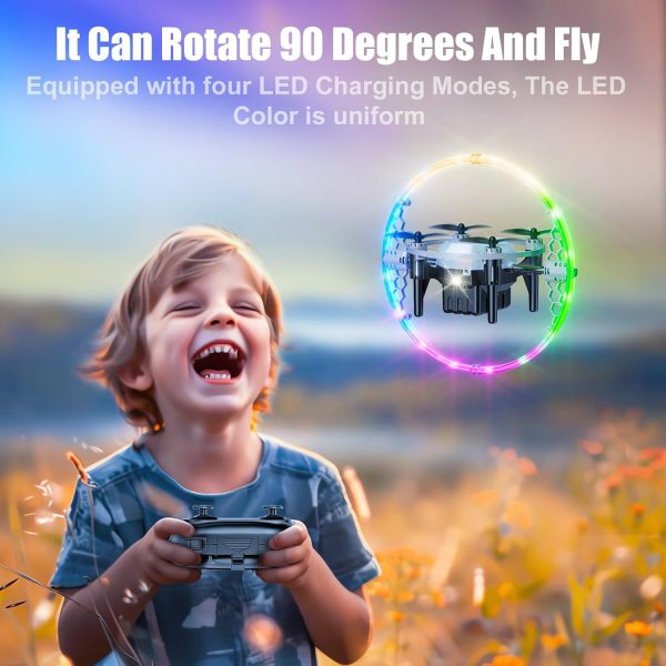 Mini Drones for Kids and beginners, 2024 Small RC Drone Quadcopter Drones with 360 Degree Flip, 90 Degree Surround Flight, Headless Mode, 8-12 Years Old Boys and Girls Ideal Gift Toys - Image 4