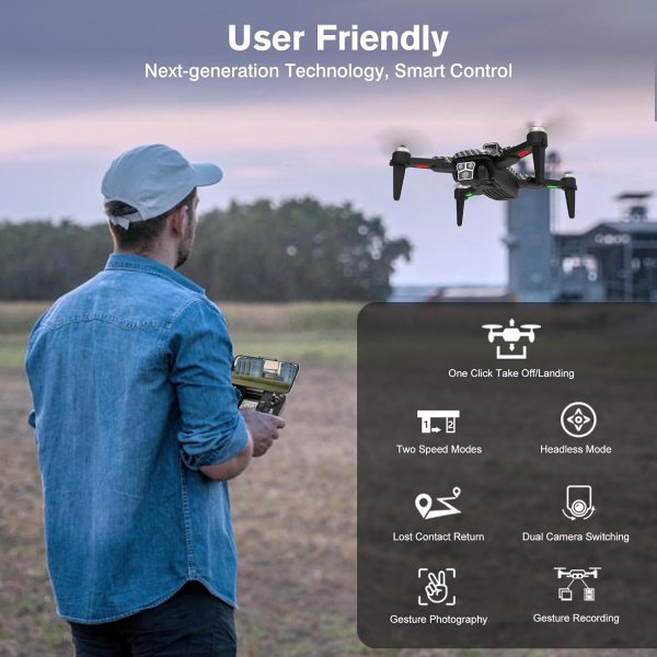 GPS Drone with 4K Camera for Adults, 5G WIFI Transmission, Under 249g, 75Mins Flight Time, Altitude Hold, 360°Laser Obstacle Avoidance, FPV Drone - Image 7