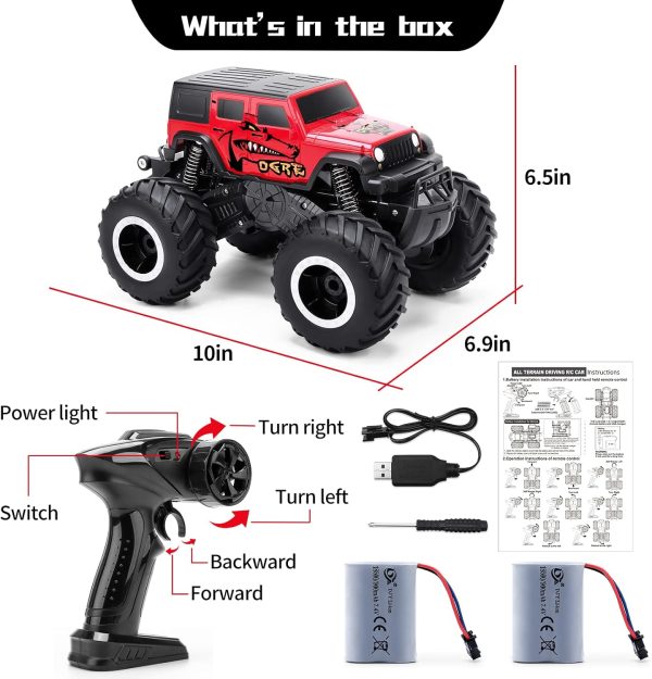 RC Trucks 4x4 Offroad Waterproof - 2.4 GHz Amphibious Remote Control Car Toys for Boys 4-7, Remote Control Monster Truck, Beach Lake Pool Toys, Remote Control Boat Birthday Gifts for Kids - Image 8