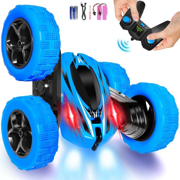 FREE TO FLY Remote Control Car Boys Toys: 360 Flip Rc Cars 2.4Ghz Double-Sided Rotating Stunt Car 6 7 8 9 10 11 12 Year Old Kids Girls Outdoor Indoor - Image 2