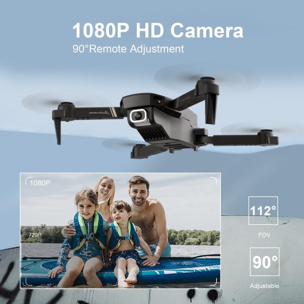 4DV4 Drone with 1080P Camera for Adults Kids,FPV HD Live Video RC Quadcopter Helicopter Toys Gifts,Altitude Hold, Waypoints,3D Flip,Headless Mode,2 Batteries,Carrying Case,Black - Image 3