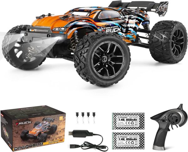 HAIBOXING RC Cars, 1:18 Remote Control Car For Adults, 4wd High-Speed Hobby RC Truck 36km/h Fast RC Drift Car Waterproof Off-Road Electric RC Buggy With 2 Batteries, RC Vehicle toy Gift For Boys, Kids - Image 2