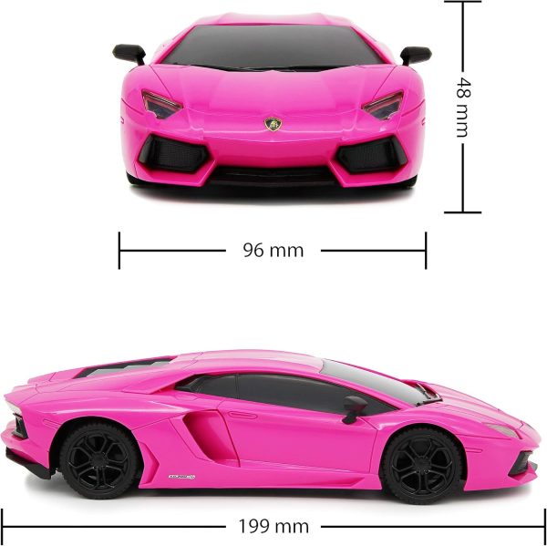 CMJ RC Cars Lamborghini LP700-4 Remote Control RC Car Officially Licensed 1:24 Scale Working Lights 2.4Ghz. Great Kids Play Toy Auto (Pink) - Image 3