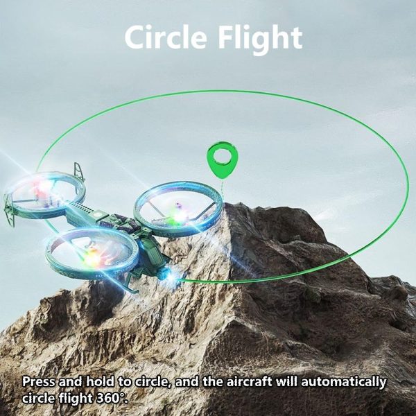 GoolRC RC Plane RC Drone, 6 Channel Remote Control Airplane, 6 Axis Gyro RC Helicopter, 2.4GHz RC Aircraft Fighter with 3D Flips, Circle Flight, Headless Mode, Auto Hover, LED Lights and 2 Battery - Image 6