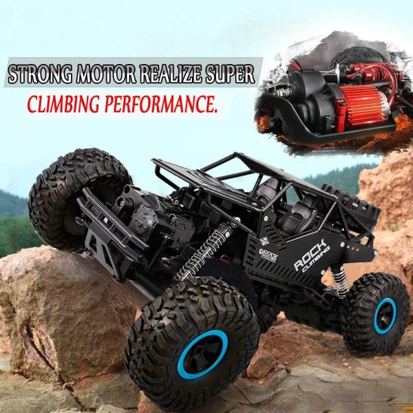 GoolRC RC Car for Kids, 2.4Ghz Remote Control Car, 1:16 Scale 4WD RC Rock Crawler with Dual Motor, All Terrain Off-Road Truck Climbing Car for Boys and Girls (Black) - Image 6