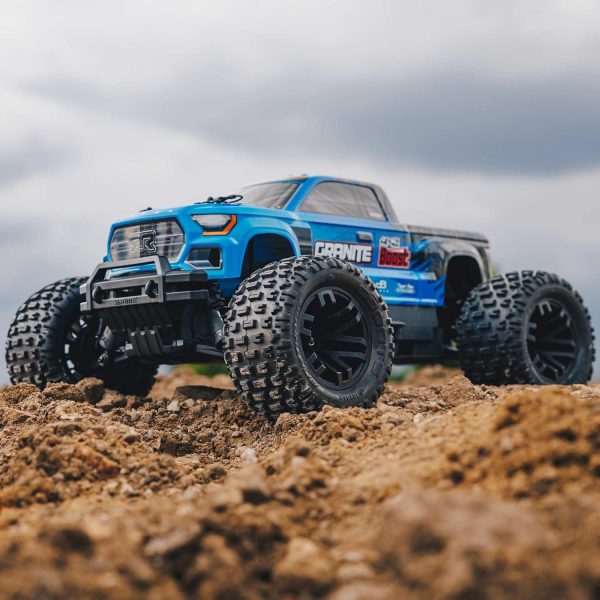 ARRMA RC Truck 1/10 Granite 4X2 Boost MEGA 550 Brushed Monster Truck RTR with Battery & Charger, Blue, ARA4102SV4T2 - Image 4