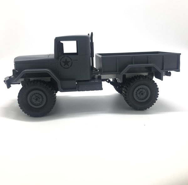 Gray 1/16 2.4G 4WD Off-Road RC Military Truck Rock Crawler Army Car (Model M35-A2) - Image 5