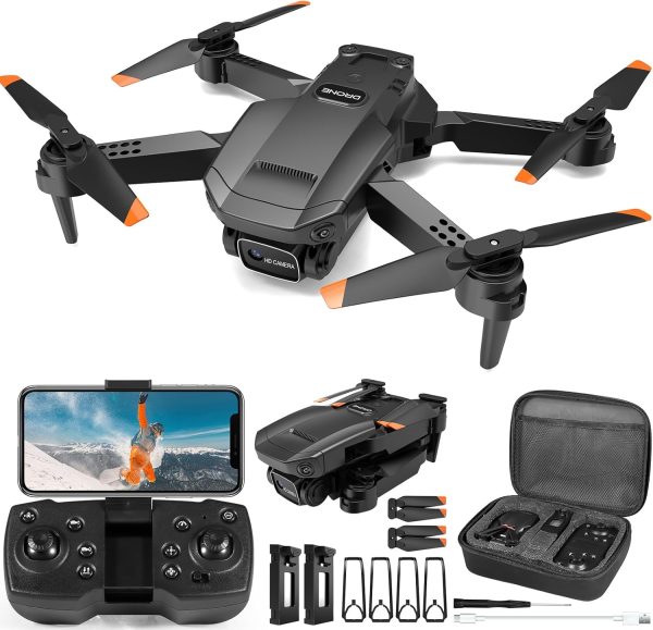 Mini Drone with Camera for Adults Kids, 1080P HD Foldable FPV RC Quadcopter with Upgrade Gesture Control, 90° Adjustable Lens, Headless Mode, 2 Batteries, Carrying Case, Altitude Hold, 3D Flip - Image 2