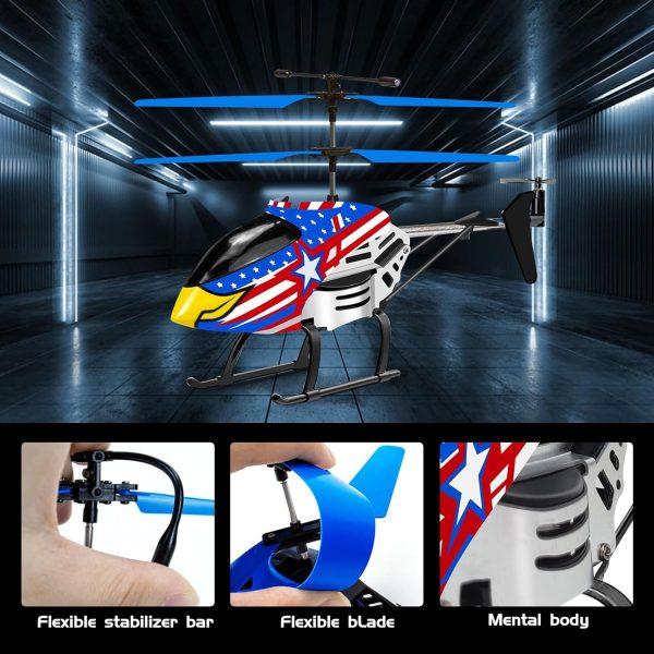 YongnKids Remote Control Helicopter for Kids| Rc Helicopter Toys w/t LED Lights, 3.5 Channel, Gyro Stabilizer, Altitude Hold, 2.4GHz Helicopter Toys for Beginner Boys Girls Indoor- Eagel - Image 4