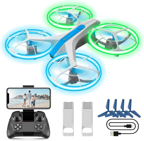 4DRC Mini Drone with 1080P HD FPV Camera for kids,RC Hobby Quadcopter Toys Gifts for Adults beginner,One Key Take Off/Land,Gravity Control,360° Flip,Colorful LED Light - Image 2