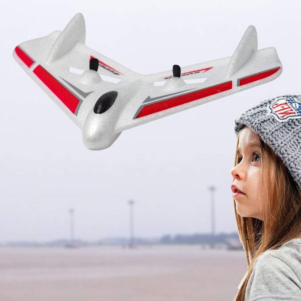 RC Plane Remote Control Airplane RTF 2CH Remote Control Ghost Airplane Indoor Outdoor 2.4GHz Radio Control Aircraft for Kids (2 Batteries) - Image 6