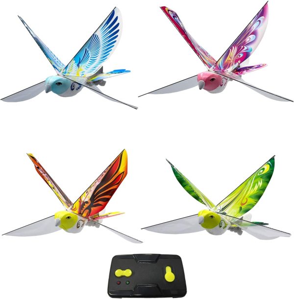 MUKIKIM eBird Pink Butterfly - Flying RC Bird Drone Toy for Kids. Indoor/Outdoor Remote Control Bionic Flapping Wings Bird Helicopter. USB Recharging. Creative Child Preferred Choice Award Winner - Image 7