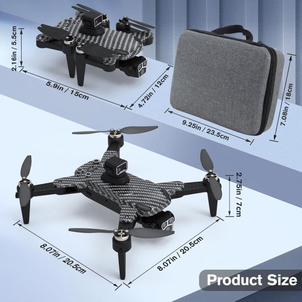 GPS Drone with 4K Camera for Adults, 5G WIFI Transmission, Under 249g, 75Mins Flight Time, Altitude Hold, 360°Laser Obstacle Avoidance, FPV Drone - Image 8