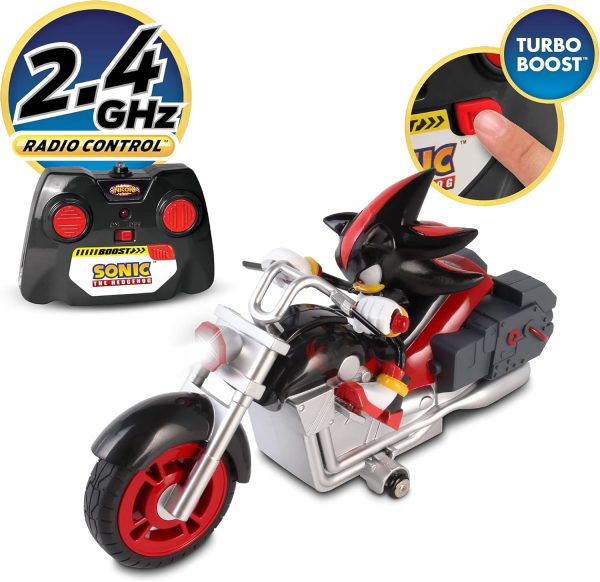 NKOK Sonic Sega All-Stars Racing RC Shadow Motorcycle; Full Function 2.4 GHz Radio Control with Turbo Boost; Ages 6+ - Image 3